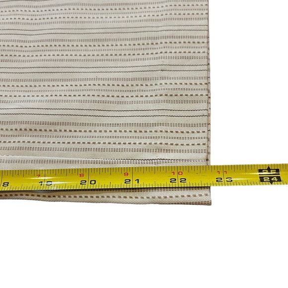 CATO Women 12 Ivory Brown Striped Capri Pants Button Casual Office Business - Picture 4 of 11